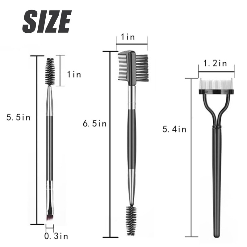 Eyebrow Brush Eyelash Separator Brow Comb Eyebrow Comb 3-in-1 Makeup