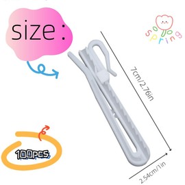 Jindizi Plastic Curtain Hooks, 100pcs Adjustable Pinch Pleat Hooks 2.76 X1 Inch Ratchet System Pinch Pleat Curtain Hooks for Shower Curtain Home Hotel Living Room