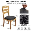 Leather Stretch Chair Seat Covers with Elastic Ties,Waterproof Dining Room