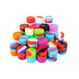 Silicone 50PCS 5ML Non-Stick Wax Containers Multi Use Storage Jars Oil Concentrate Bottles Assorted Colors