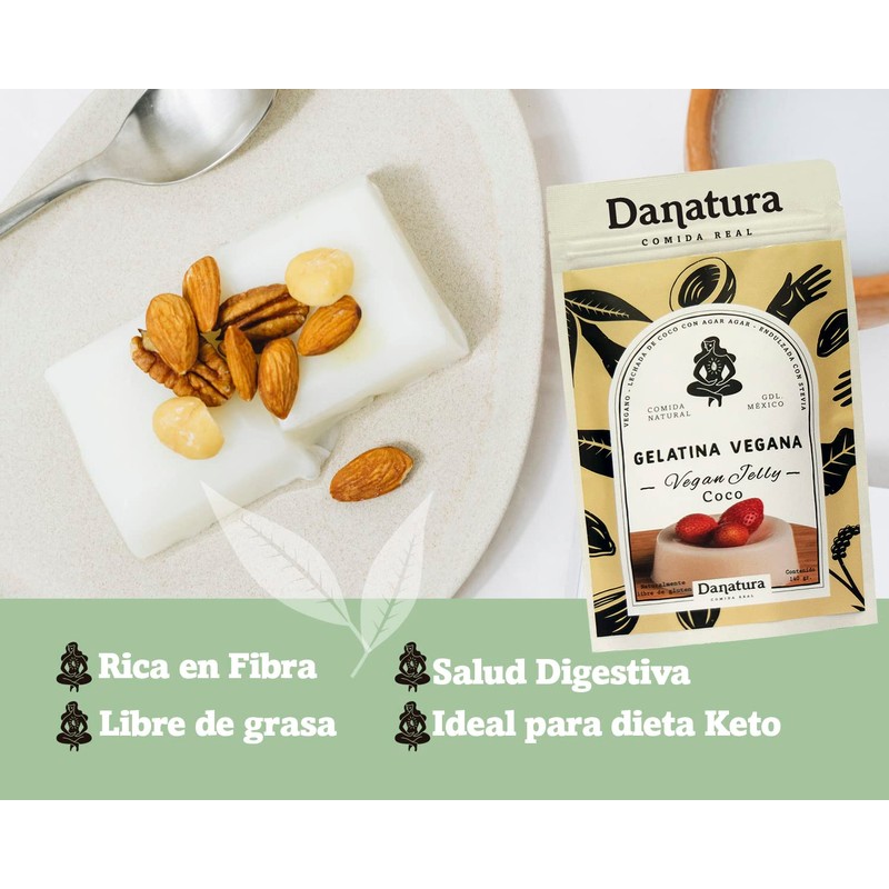 Gelatina Vegana con Agar Agar Coco