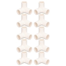 3 Way Connector Plastic 25Mm 25Mm Plastic Pipe Fittings Pvc 10Pcs 3 Way Pipe Fittings Pvc Plastic Tee Fitting Elbow Corner Connector 25Mm Inner Diameter (White)