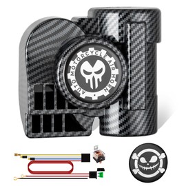 BANHAO 150dB Train Horn for Motorcycle Truck Horns 12V Super Loud for Car Kit with Air Compressor for Motorbike SUV Truck Boat Pickup (Black-upgrade)