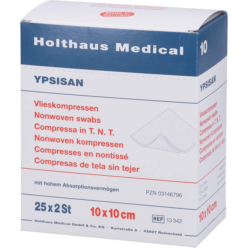 Holthaus Medical Ypsisan Non-Woven Dressings 10 x 10 cm Sterile