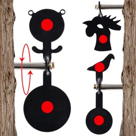 BB Gun Targets Set Hunting & Shooting Targets Spinning Steel - Bear, Bird, and Rooster Sets Three Different Designs, Suitable for Air Guns, Slingshots, Rifle (Black)