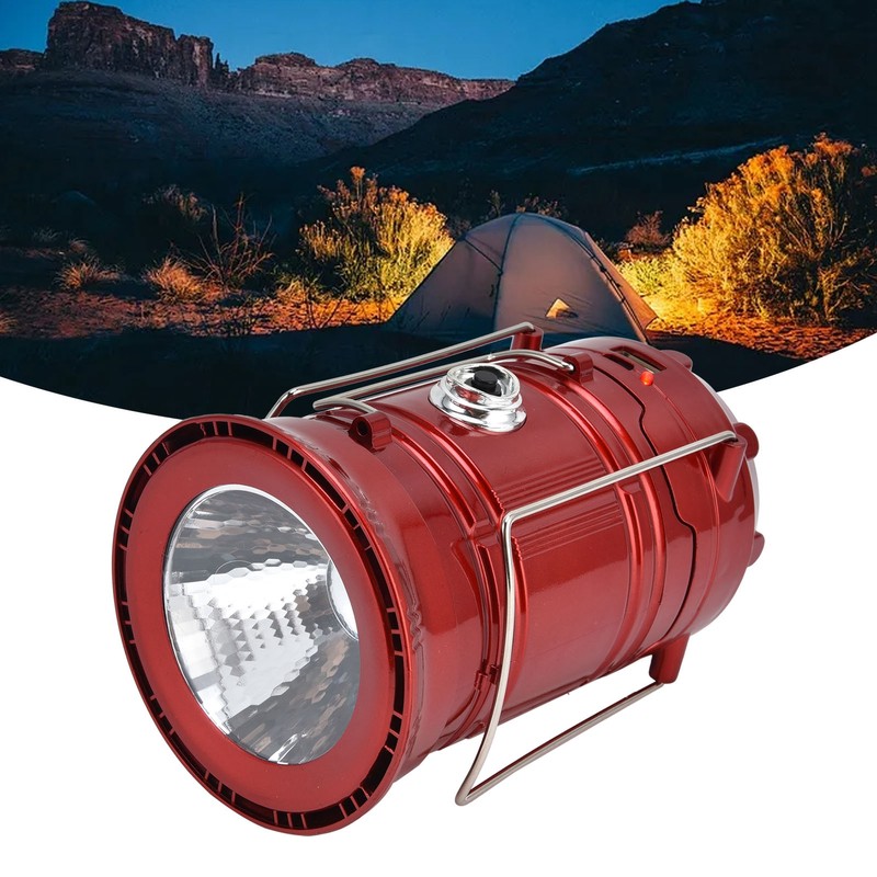 LED Solar Camping Light 18650 Battery USB Rechargeable Camping Light