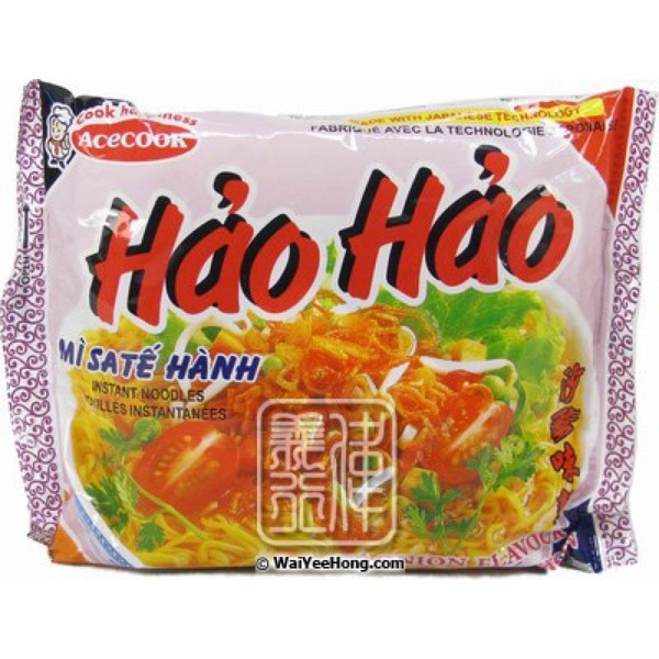 Vina Acecook, Hai Hao Mi Sate Hanh (Sate Onion Flavor Instant Noodle), 2.7 oz (Pack of 30)