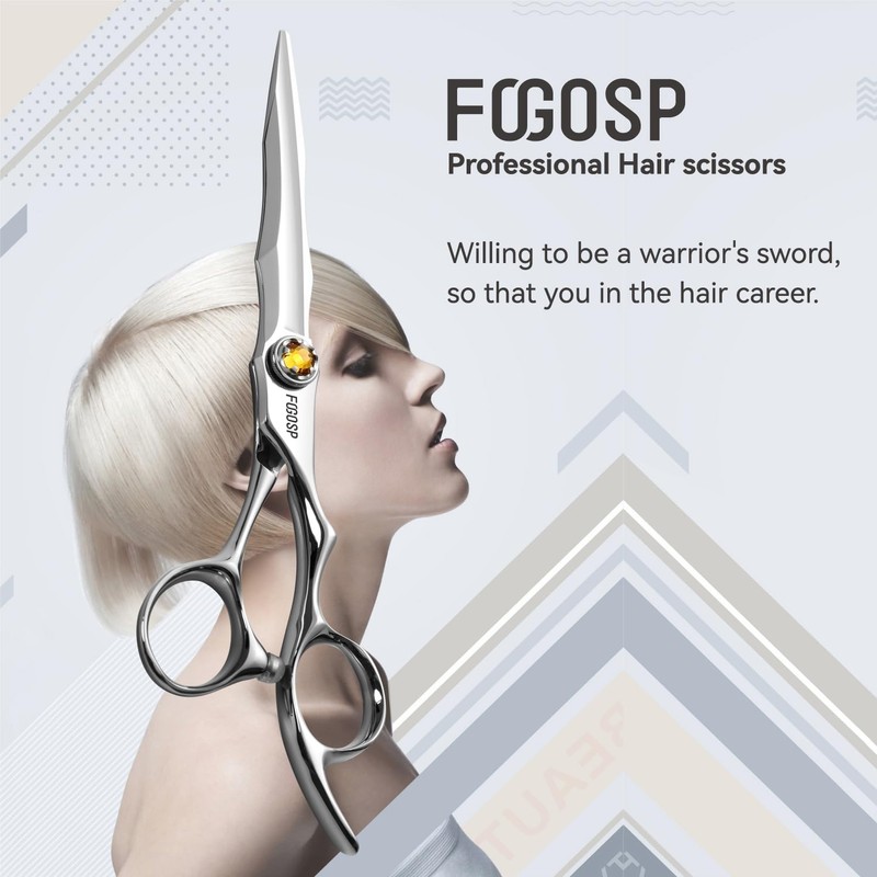 FOGOSP Professional Barber Scissors - 6” Japan VG10 Fine Cutting