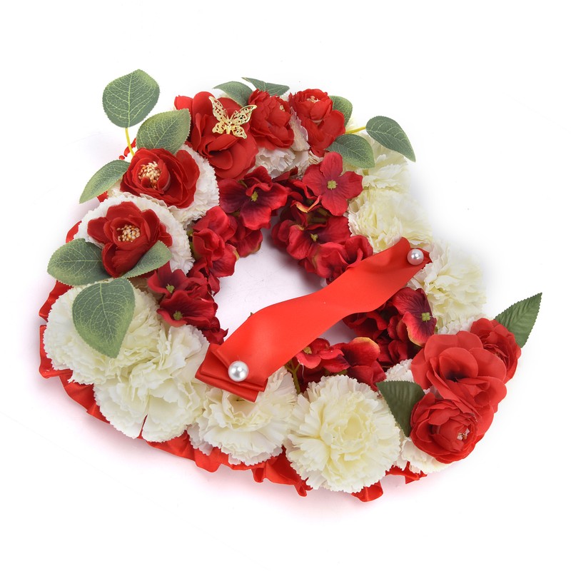 Artificial Heart Shaped Wreaths Wedding Wreaths Fake Flowers Decoration for