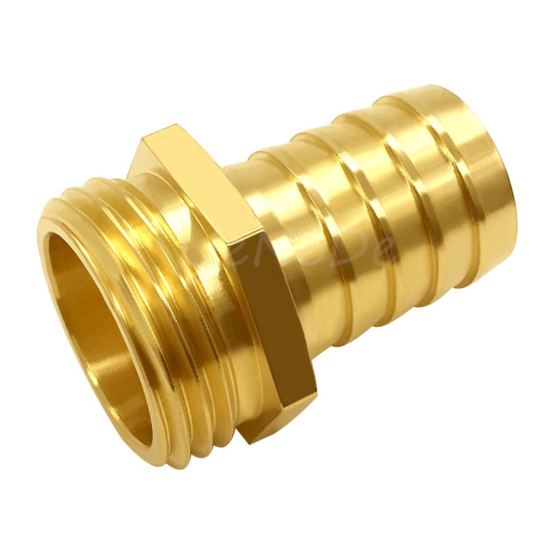 Brass 3/4" Barb x 3/4" GHT Male Garden Hose End