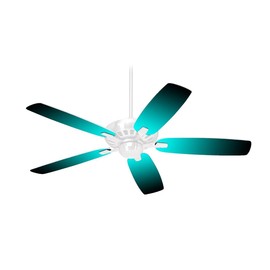 Smooth Fades Neon Teal Black - Ceiling Fan Skin Kit fits most 42 inch fans (FAN and BLADES SOLD SEPARATELY)