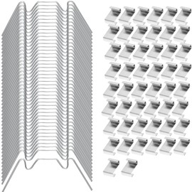 100pcs Greenhouse Clips Greenhouse Window Clips Stainless Steel Greenhouse Glass Pane Fixing Clips Greenhouse Spring Clips Halls Greenhouse Clips for Glass (50 W Glazing Clips & 50 Z Overlap Clips)