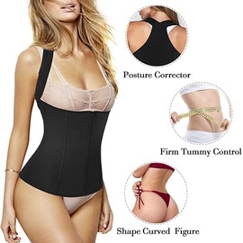 KUMAYES Posture Corrector for Women Posture Brace Shoulders Back Orthopedic Invisible Body Shaper, black