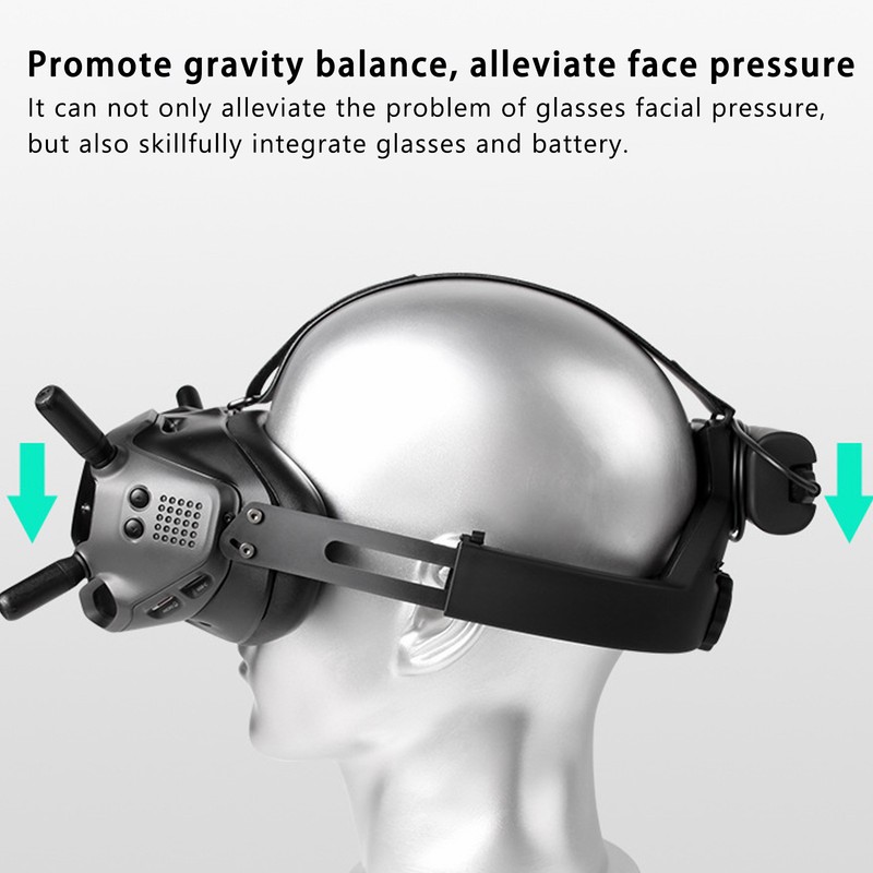 TD78 Adjustable Head Strap Comfortable with Battery Holder for DJI