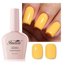 Imtiti Gel Nail Polish, 1Pcs Candy Yellow Soak Off UV LED Gel Polish, Long Lasting, Nail Art Manicure Salon DIY at Home for Spring and Summer (0.34 Fl Oz-964)