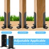 ZONJIE 4 PCS Fence Post Supports Adjustable Fence Post Supports