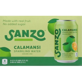 Sanzo Sparkling Water Calamansi 6 Count - 72 Fl. oz (Pack of 4)