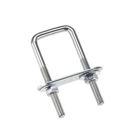 sourcing map Pack of 2 M6 Square U-Bolts Square Shackle Bolts 30 mm Inner Width with Nut Frame and Fasteners, Carbon Steel