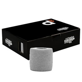 d3 Cohesive Bandage Compression Football Sock Tape Shinguard Wrap Silver (12 Rolls) 50mm x 5 metres Sports Wrist Ankle Injury Support Strapping Pet & Vet Wrap Cats, Dogs