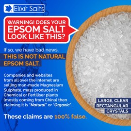 Elixir Gardens Pure Organic FCC Food Epsom Salt |1kg Re-Sealable Tub