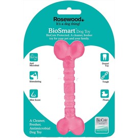 Rosewood Biosafe Puppy Bone Dog Toy, Pink