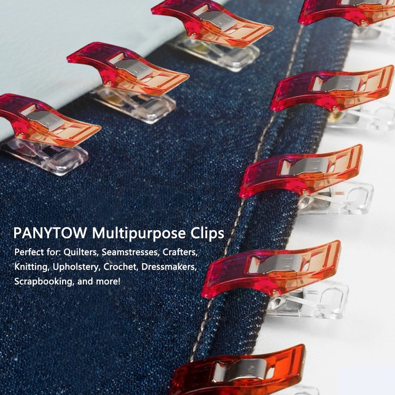 PANYTOW Sewing Clips,Multipurpose Sewing Quilting Clips Plastic Quilting Crafting Clips,Wonder