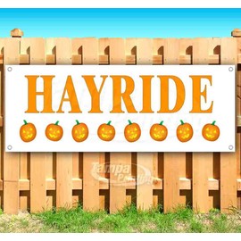 Hayride Banner 13 oz | Non-Fabric | Heavy-Duty Vinyl Single-Sided with Metal Grommets