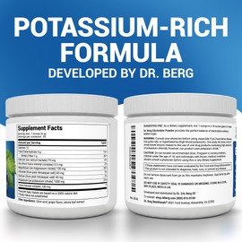 Dr. Berg Zero Sugar Hydration Keto Electrolyte Powder - Enhanced w/ 1000 mg of Potassium & Real Pink Himalayan Salt (NOT Table Salt) - Grape Flavor Hydration Drink Mix Supplement - 50 Servings