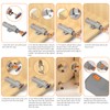 Jiayi Push to Open Door Latch, 4 Pack Push Open