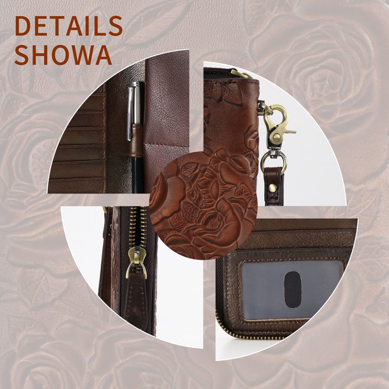 VRHUIS Women’s RFID Blocking Wallet Leather Large Capacity Credit Card