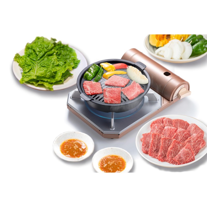 Ishigaki 4450 Smoke-Reducing Healthy Grill, Round Shape, Compact