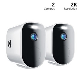 Night Owl Wire Free 2K HD Indoor/Outdoor Deterrence Cameras with 2-Way Audio (2-Pack)
