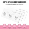 Dimyno Pink Shower Caddy 6 Pack, Adhesive Shower Shelves, No