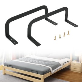 TWSOUL Mattress Baffle, Non-Slip Mattress Grippers, Iron Mattress Slider Stopper Mattress for Headboard or Foot End (Pack of 2)