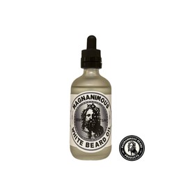MAGNANIMOUS WHITE BEARD OIL FORMULA (3.5 OZ) "SPARTA" SCENT (GUNPOWDER, BLACK PEPPER, OAK MOSS,VANILLA, CITRON, BLACK MUSK...) - THE BEST BEARD OIL FOR WHITE BEARDS ON THE PLANET, SANTA APPROVED!