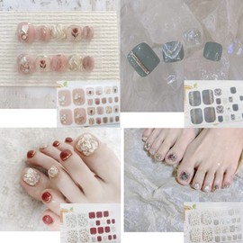 8 Pcs 176 Stickers Nail Seals for Feet Popular Nail Seal Gel Nail Seal Just Stick On Foot 3D No Damage Nail Sticker Foot Nail Sticker Foot Nail Sticker Foot Nail Seal Nail Seal Foot Nail Design Spring