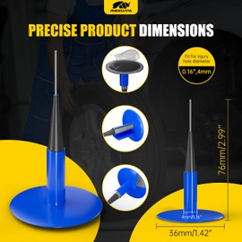 MIKKUPPA Tire Repair Patch Plug Kit - Tire Patches Combination Repair Unit, Dipped Stem Repair Plug Nail (24 PCS, 0.16 x 1.42 Inch)