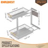 ENRUNEST 2 Tier Slide-Out Under Sink Organizer and Storage,Under Bathroom