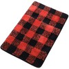 PiccoCasa Non Slip Bath Mat 50cm x 80cm, Red &