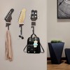 3pcs Wall Hooks Decorative 25kg Load Guitar Shape Environmental Resin