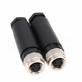 M8 4 Pin Female A Code Socket Industrial Circular Sensor Connector Aviation 8mm Waterproof IP67 Connector 2PCS