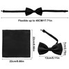 TUONYIS 4 Pcs Bow Tie Set for Men Solid Color