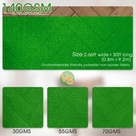 Red Carpet Runner for Party,140GSM 2.6FTx15FT Carpet Party Decorations,Red Runway Rug for Prom Felt Non-Woven Fabric,Runner for Wedding Ceremony (Green, 2.6x30 FT)