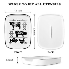 Funny Ceramic Spoon Rest for Kitchen Stove Top Counter, Heat Resistant Spoon Holder, Cooking Utensils Holder, Kitchen Cute Decor for Cooking Lovers, Teal Kitchen Decor and Accessories B