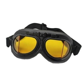 TDR Vintage Aviator Pilot GOGGLES Vintage Protective Gear for Skiing Motorcycle Scooter Adjustable UV Protection Anti-Fog Safety Goggles for Adults Teens