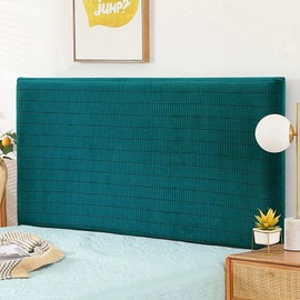 Stretch Bed Headboard Cover Headboard Slipcover for Full Queen Cal King Size, Washable Bed Head Cover Furniture Dustproof Protector Cover for Bedroom Décor(Dark Green,82-90in)