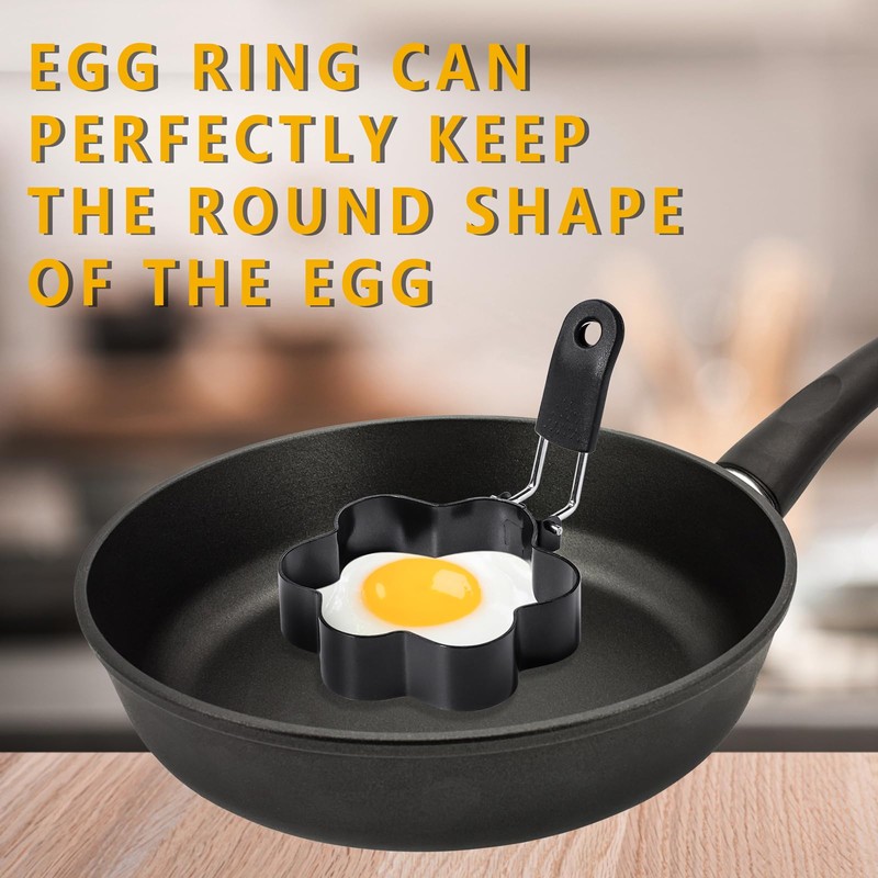 Egg Rings Stainless Steel 2 Pieces Egg Mould Fried Egg