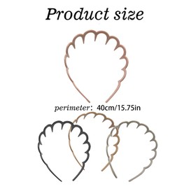 4 Pcs Plastic 90s Zig Zag Headband, Adjustable Wavy Headband, Non-Slip Shark Tooth Hair Ban for Women and Girls Daily Styling, Sports, Accessories (Pink, Black,Khaki)