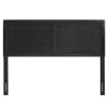 Pemberly Row Full Modern Rubberwood and MDF Headboard in Black
