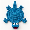 Blue Lizard Crochet Cup Coaster for Coffee & Tea –